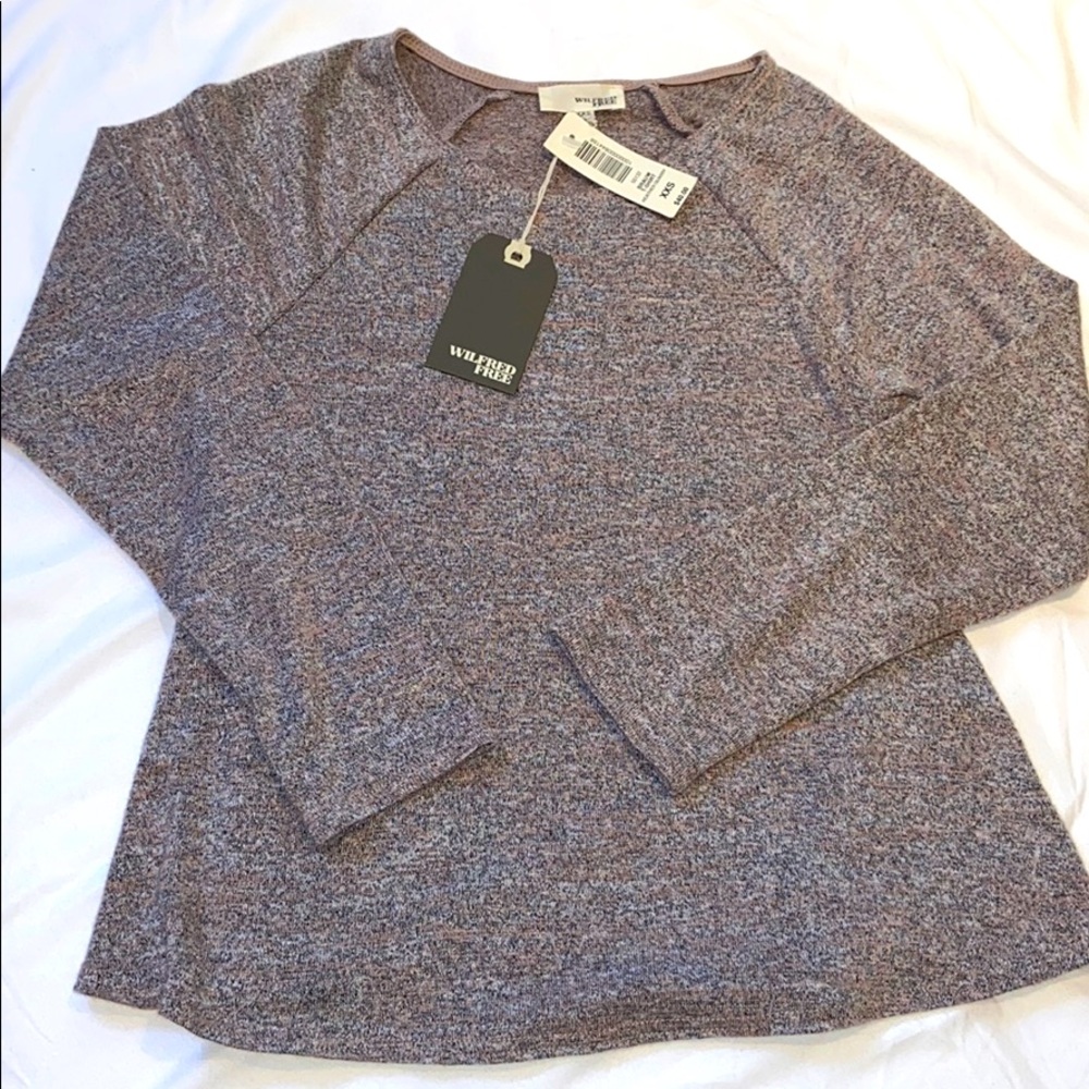 Aritzia Wilfred Free Brauw T-Shirt Heather Quarry